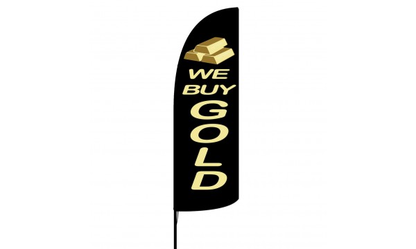 We Buy Gold Custom Advertising Flag